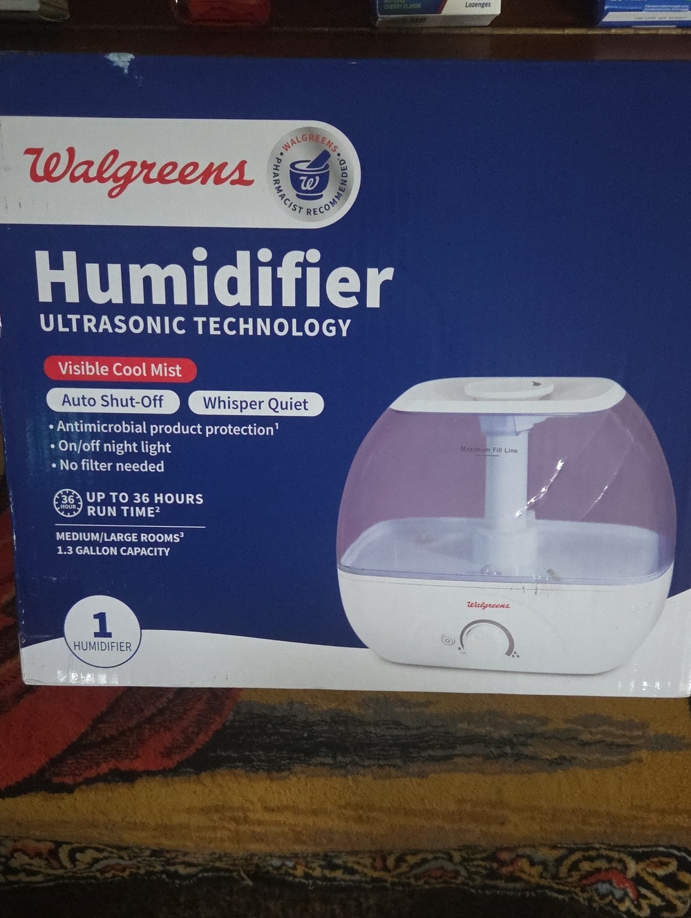 White and Clear Ultrasonic Humidifier - Visible Cool Mist